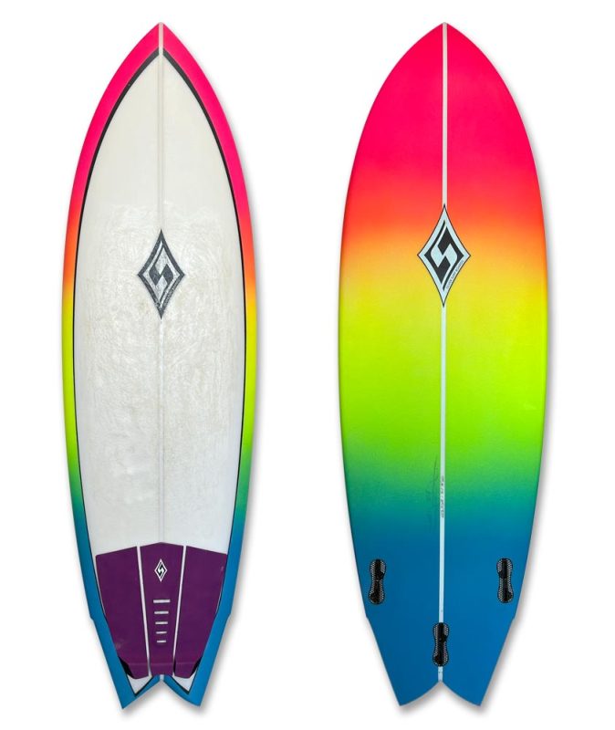 013-FISH-SILVER SURF SURFBOARDS twin fin