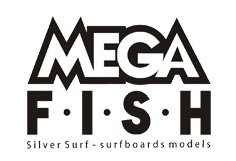 MEGA FISH, SILVER SURF BOARDS. MID FISH