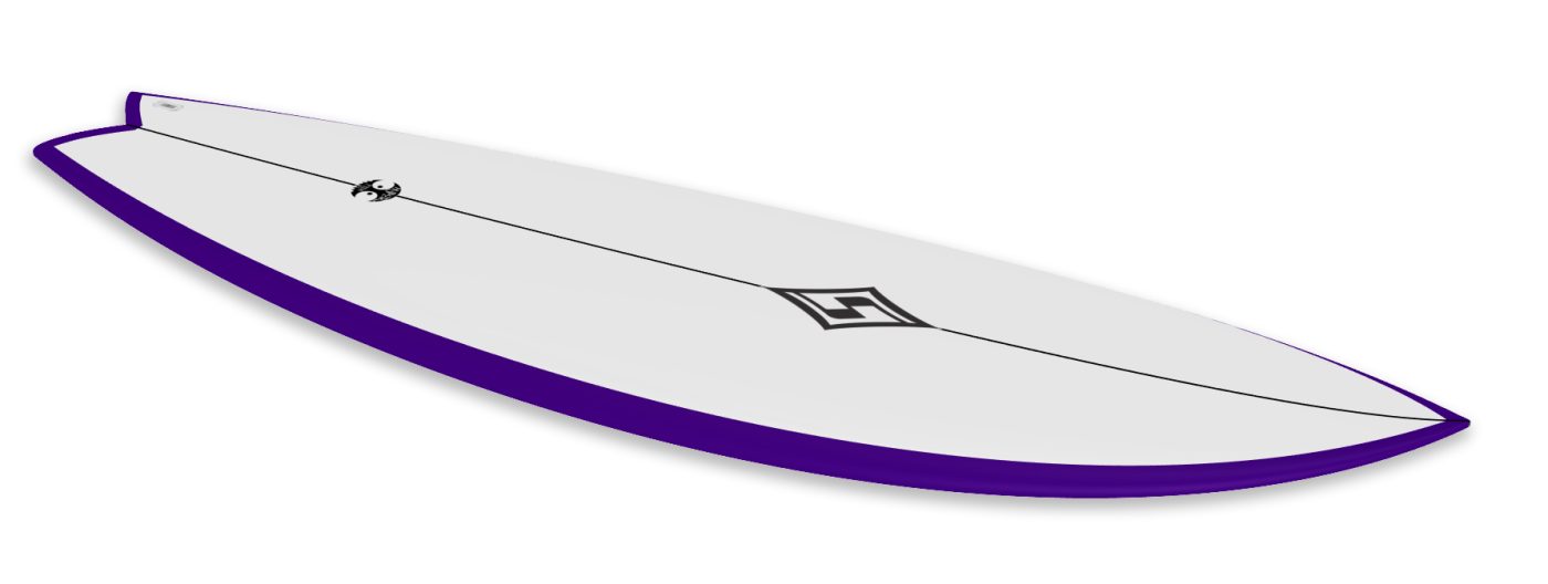 Hyper Fish - Silver Surf Boards - twin fin - Biquilha performance