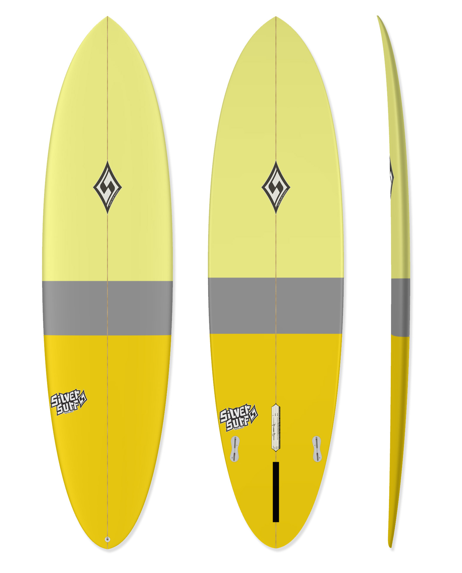 Mid Lenght Silver Surf Surfboards