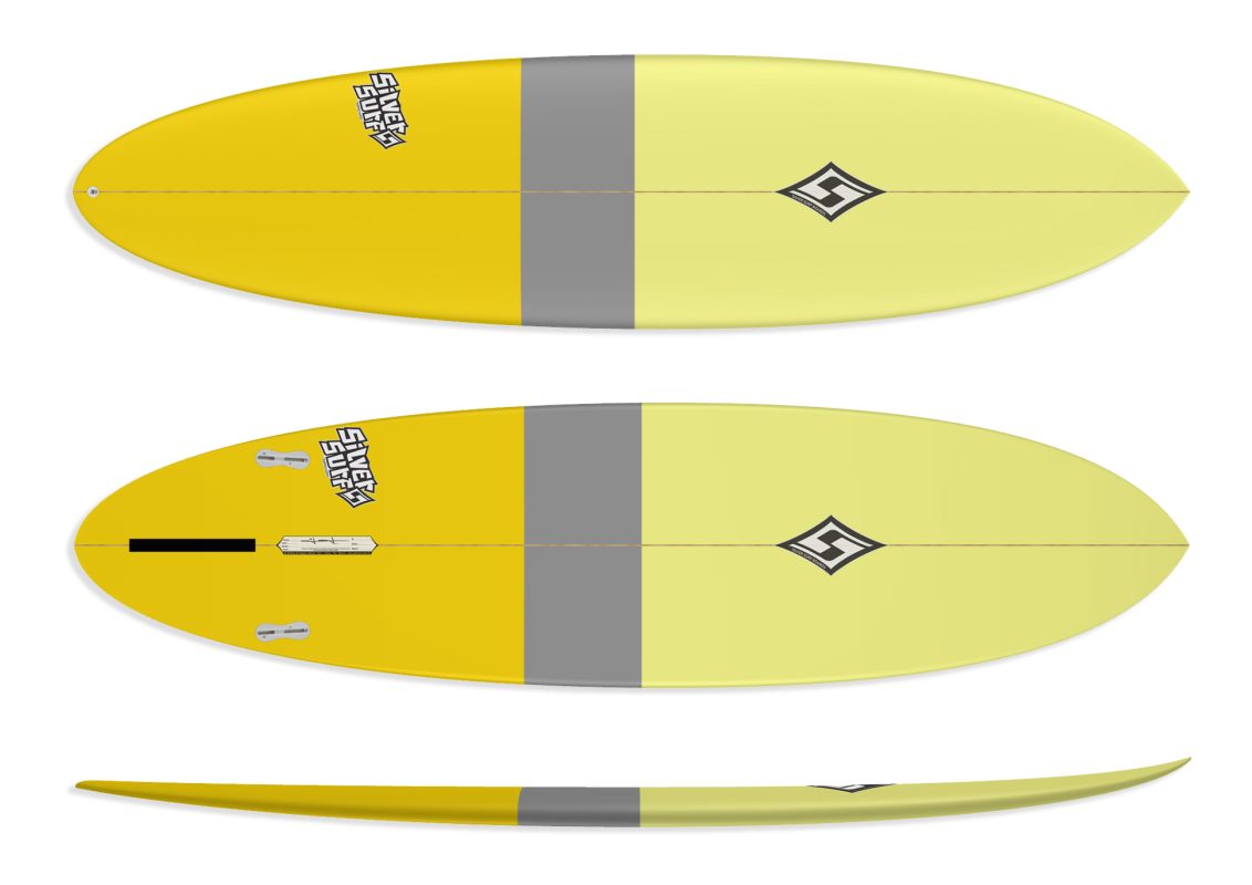 Mid Lenght Silver Surf Surfboards